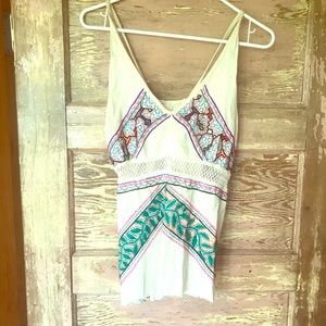 Embroidered vintage tank
